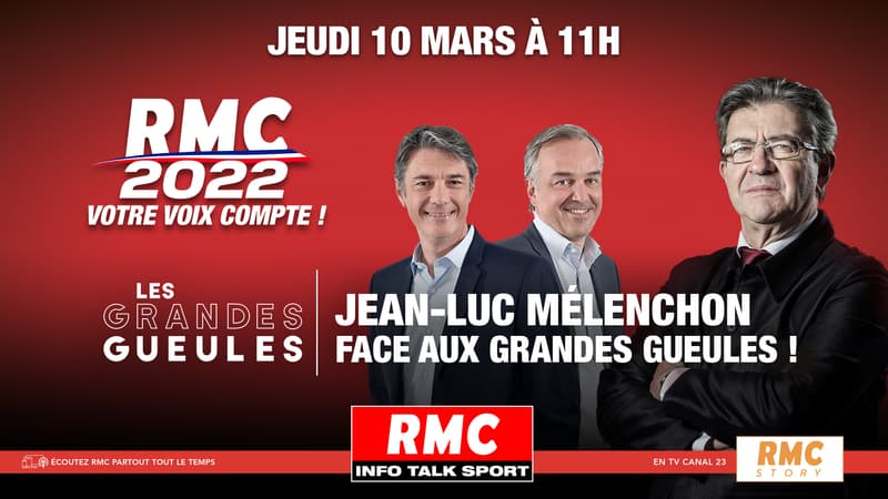 Jean-Luc Mélenchon dans "Les Grandes Gueules"