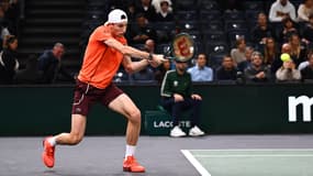 Ugo Humbert lors de son quart de finale du Masters 1000 de Paris-Bercy, le 1er novembre 2024.