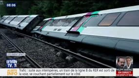 Trois rames du RER B déraillent à cause d’un glissement de terrain