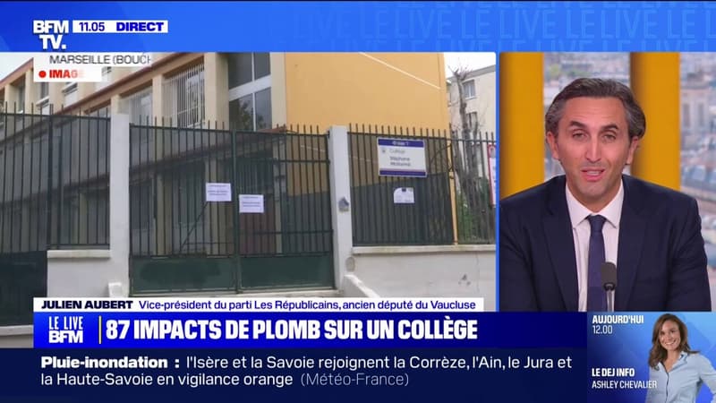 Julien Aubert (LR), sur le collège ciblé par des tirs à Marseille: 