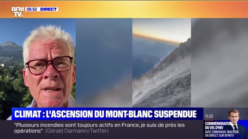 L'ascension du Mont-Blanc par la voie la plus empruntée suspendue après des éboulements