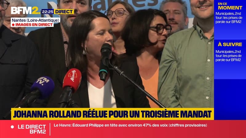 "Je ne regrette pas une seule seconde mon choix": la socialiste Johanna Rolland, à la tête d'une liste d'union avec LFI, réélue à Nantes