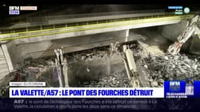 Var: sur l'A57, le pont de La-Valette-du-Var a été détruit