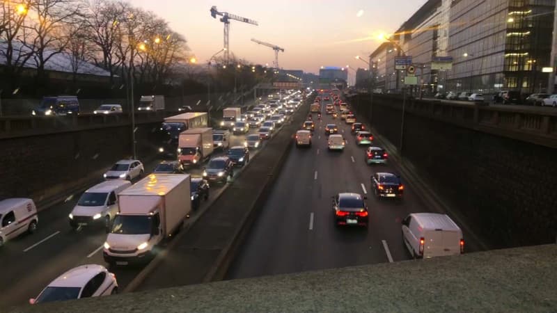 Des bouchons sur le périphérique parisien (illustration).