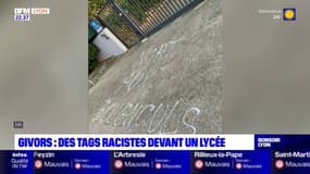 Givors : des tags racistes devant un lycée