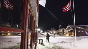 La ville de Longyearbyen, sur l'archipel arctique du Svalbard en Norvège.