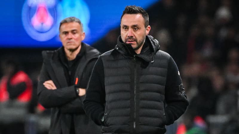 PSG-OM: "C'est la première fois de ma carrière que j'ai une équipe en montagnes russes comme ça", De Zerbi sans explication après la déroute marseillaise