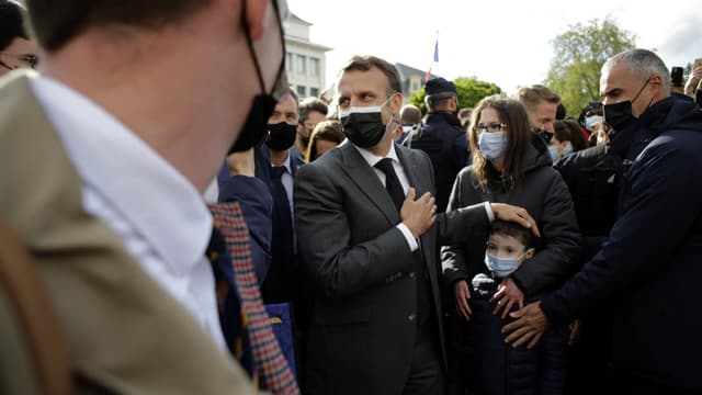 Le président Emmanuel Macron à Nevers, dans la Nièvre, le 21 mai 2021