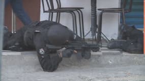 Une unité des PSIG-Sabre en plein entraînement jeudi, à Saint-Jean-d'Illac, en Gironde.