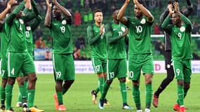 Les joueurs du Nigeria après la victoire contre l'Argentine (2-4, le 14 novembre)