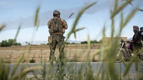 Un soldat de la coalition à Parwan, en Afghanistan, le 29 mai 2014.