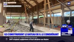Calvados: le bateau de Guillaume le Conquérant reconstruit dans le port de Honfleur