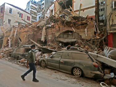 Une vue de Beyrouth dévastée, au lendemain des explosions du 4 août 2020