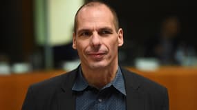 Yanis Varoufakis le 10 mars à Bruxelles. Le ministre grec est accusé d'avoir fait un doigt d'honneur à l'Allemagne en 2013.