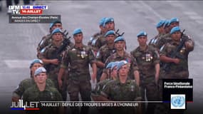 14-Juillet: défilé des forces franco-finlandaises en opération au Liban