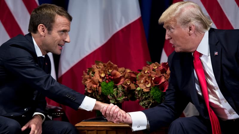Emmanuel Macron et Donald Trump lors d'une rencontre officielle en septembre 2018.
