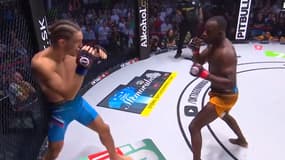 Losene Keita lors de son combat face à Bogdanovic, le 20 juillet 2024. 