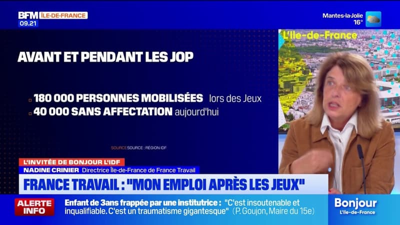 Nadine Crinier, directrice Ile-de-France de France Travail détaille les secteurs qui recrutent après les Jeux thumbnail