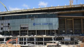 Les travaux du Camp Nou, le 9 aout 2023