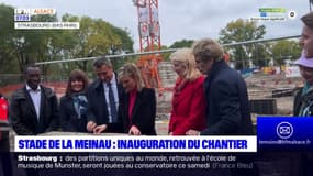 Strasbourg: inauguration du chantier du stade de la Meinau