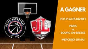 A gagner : vos places Paris Basketball vs Bourg-en-Bresse 