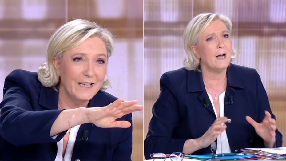 Marine Le Pen, le geste haut Marine Le Pen, le geste haut