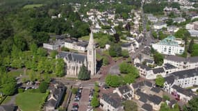 Une vue aérienne d'Orvault (Loire-Atlantique).