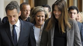 Nicolas Sarkozy et Carla Bruni le 10 juin 2012 à Paris.