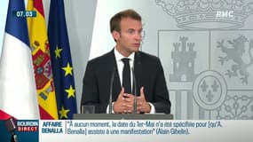 Affaire Benalla: "Il y a un travail qui est celui de la justice", estime Emmanuel Macron