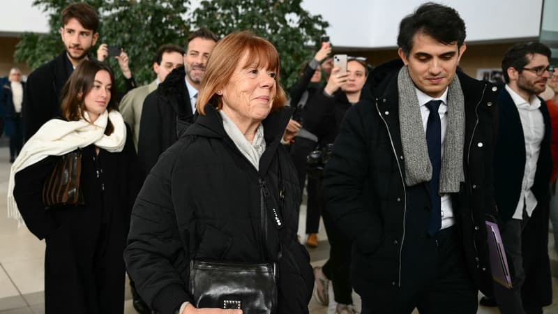Gisèle Pelicot arrive avec son avocat Antoine Camus au tribunal d'Avignon, le 20 novembre 2024