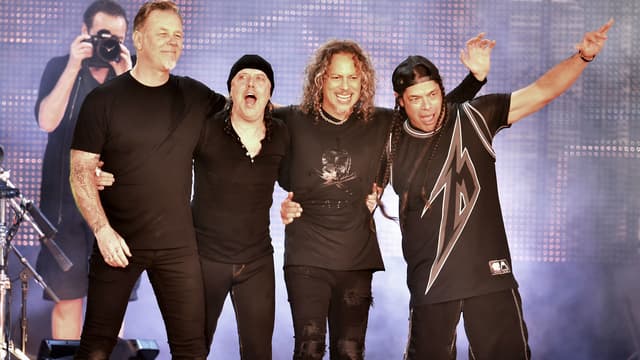 Metallica lors d'un concert pour CBS Radio en février 2016