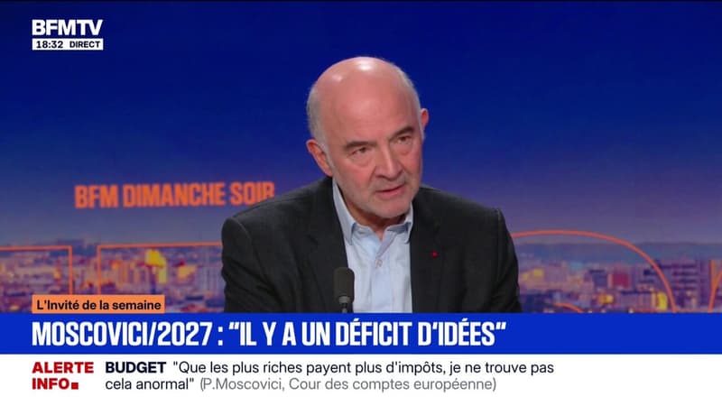 Présidentielle 2027: pour Pierre Moscovici, membre de la Cour des comptes européenne, "il y a un déficit d'idées"