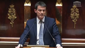 Manuel Valls, à l'Assemblée nationale, lors de son discours de politique générale, le 8 avril 2014.