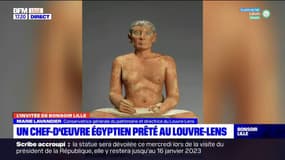 Louvre-Lens: le "Scribe accroupi" est une "sculpture exceptionnelle", selon la directrice de l'établissement