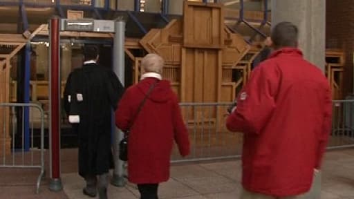 L'entrée des assises de Bobigny lors de l'ouverture du procès, lundi 27 janvier.