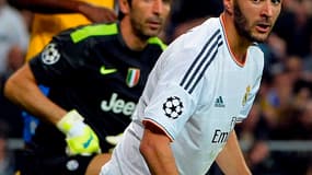 Karim Benzema, malheureux face à la Juve en C1