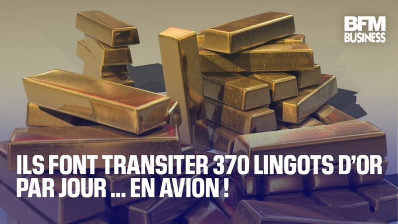 Ils font transiter 370 lingots d'or par jour ... en avion !