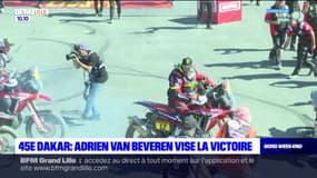 Le Nordiste Adrien Van Beveren au départ de la 45e édition du Dakar en Arabie saoudite