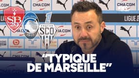 OM 3-0 Brest : "C'est typique de Marseille", De Zerbi explique les différences de niveau de jeu au fil des matchs
