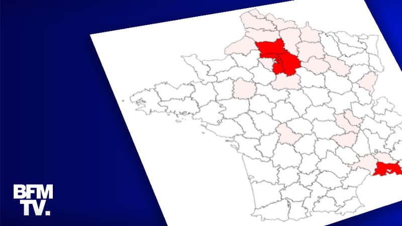 CARTE. Ces départements où le taux d'incidence dépasse 400, 