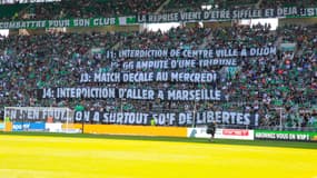 Les supporters stéphanois lors du match ASSE-Brest, le 18 août 2019