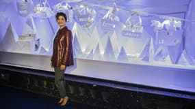 L'actrice Audrey Tautou a inauguré la vitrine des Galeries Lafayette