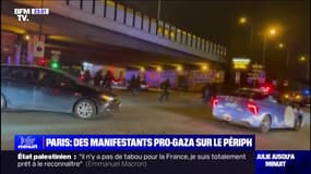 Manifestation propalestinienne à Paris: des personnes mobilisées sur le périphérique parisien