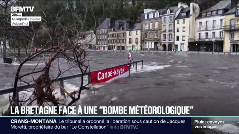 Vents violents, crues ... La Bretagne fait face à une "bombe météorologique"