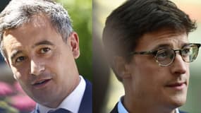 Gérald Darmanin en juin 2022 et Sacha Houlié, en septembre 2018