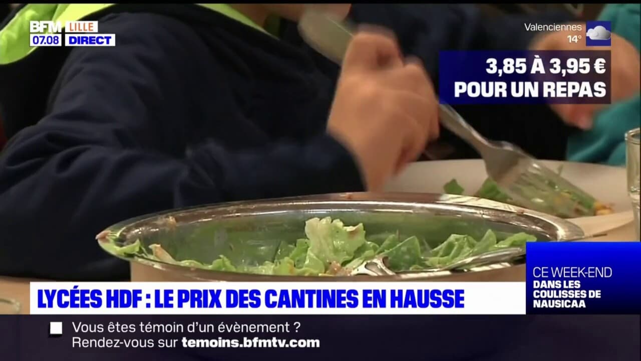 Hauts-de-France: le prix du repas à la cantine dans les lycées augmenté ...