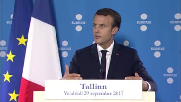 Emmanuel Macron à Tallinn.