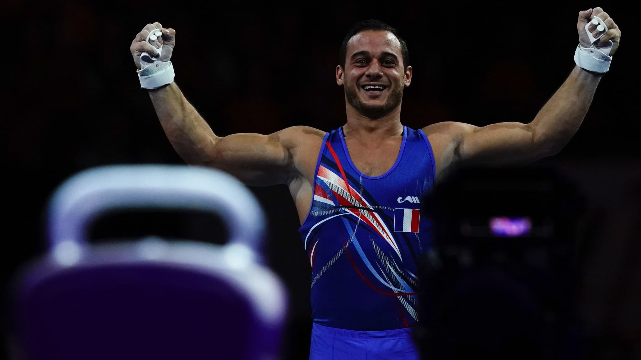 Samir Aït Saïd lors des Mondiaux 2019, où il a obtenu sa qualification pour Tokyo avec le bronze aux anneaux