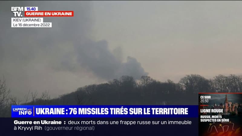 Nouvelle vague de frappes sur l'Ukraine avec 76 missiles russes tirés