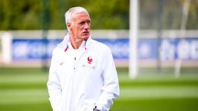 Didier Deschamps lors d'un entraînement de l'équipe de France, le 30 mai 2022